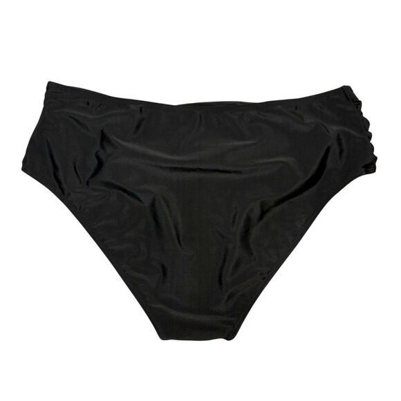 Womens High Waisted Bikini Swim Bottoms Set Black Floral Pattern Size 3XL New - Picture 6 of 9